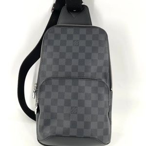 LOUIS VUITTON Avenue Sling Bag N41719 Damier Graphite Backpack Authentic